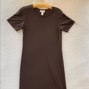 Talbots tea length brown dress